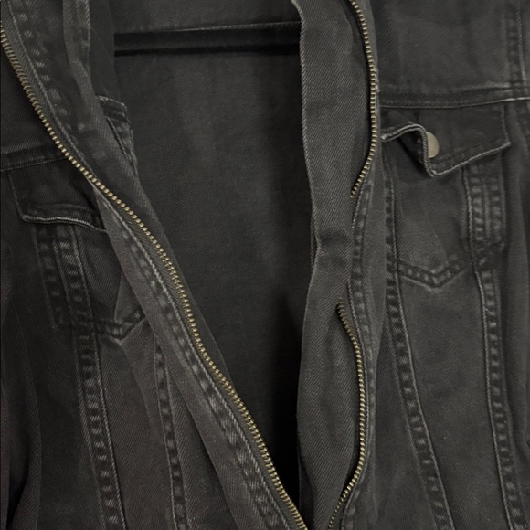 Long Tall Sally - Black denim jacket - Size 6 - Picture 8 of 9